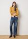 Yellow regular fit sweater with round neckline_1
