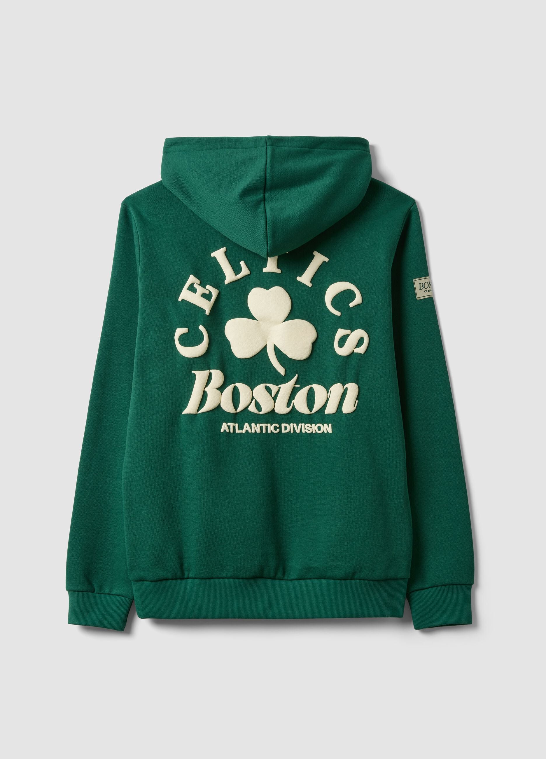 Gr&uuml;ner Hoodie aus Baumwollmix im Boston-Celtics-Design