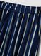 Blue striped pure viscose shorts_5