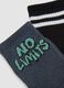 Three-pack of multicolour short socks in stretch organic cotton for boys_2