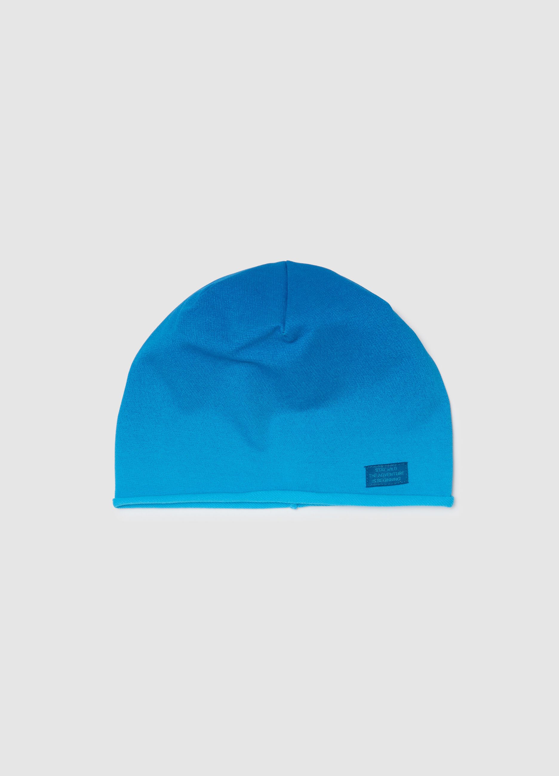 Blue stretch cotton hat for children