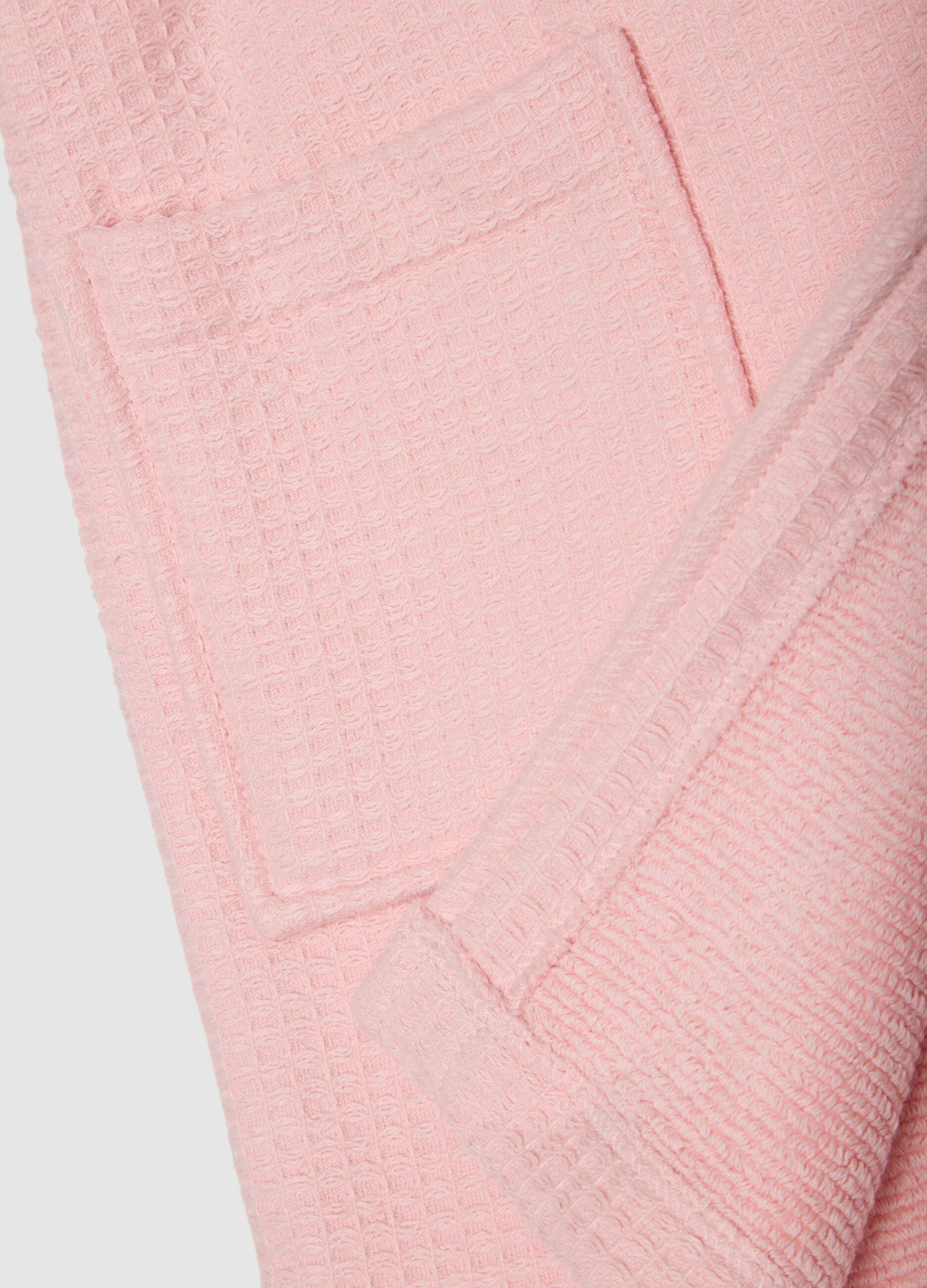 Pink pure cotton baby girls&rsquo; cow bathrobe
