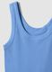 Light blue pure cotton ribbed regular-fit tank top_1
