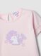 T-shirt rosa em puro algod&atilde;o org&acirc;nico para beb&eacute; menina com estampado e folhos_2