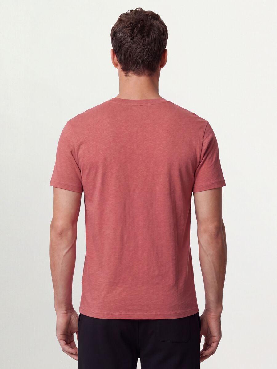 Pink pure cotton regular-fit short-sleeve T-shirt_3