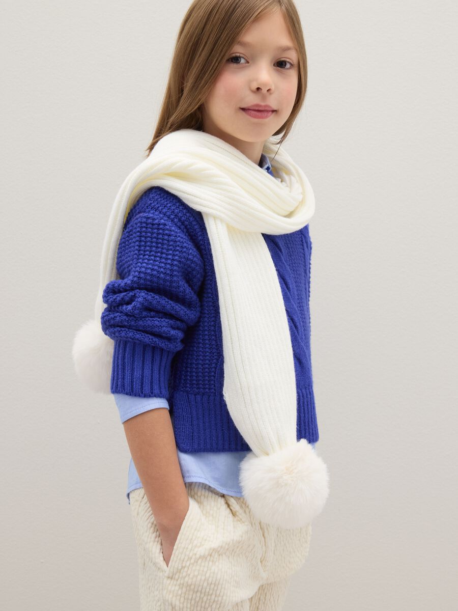 Knitted Blue High Neck Jumper_2