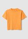 T-shirt infantil laranja em algod&atilde;o puro com gola redonda e corte oversize_0