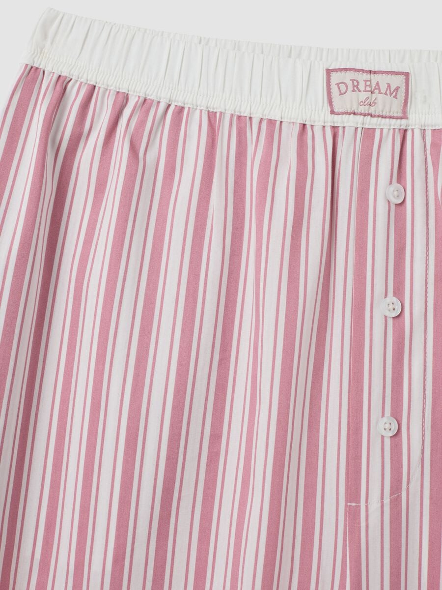 Pink organic cotton striped regular-fit pyjama trousers_2