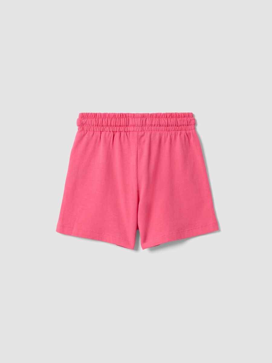 Girls&rsquo; pink pure cotton regular-fit shorts_1