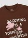 Braunes Jersey-T-Shirt aus reiner Baumwolle mit Schriftzug, Regular Fit_6