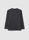 Camisola infantil de algod&atilde;o puro preto corte regular_1