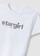 White pure organic cotton T-shirt with &ldquo;Stargirl&rdquo; print for girls_5