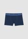 Boxer midi blu in cotone organico elasticizzato per bambino e ragazzo_0