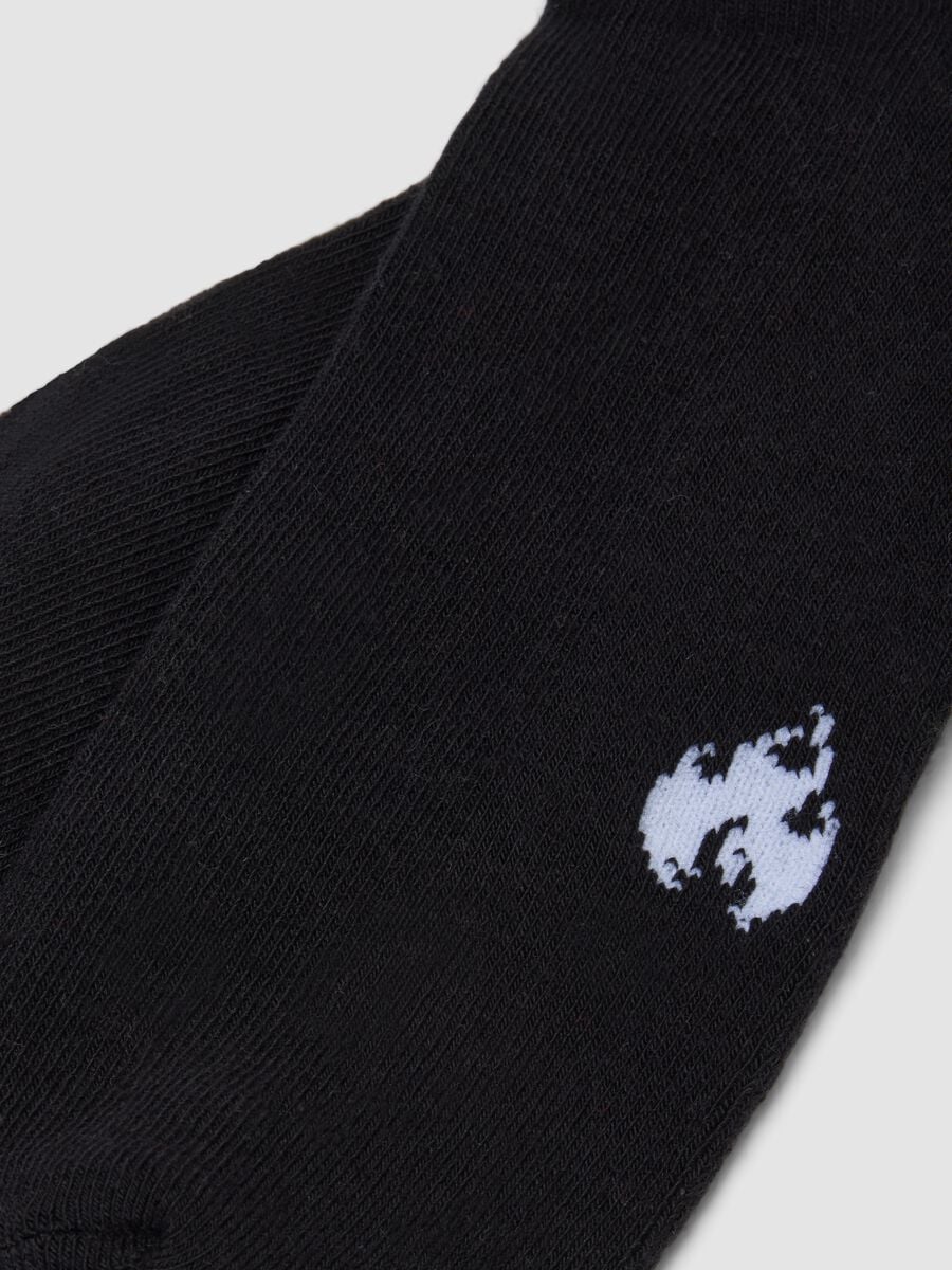 Chaussettes de sport noires en coton stretch_2