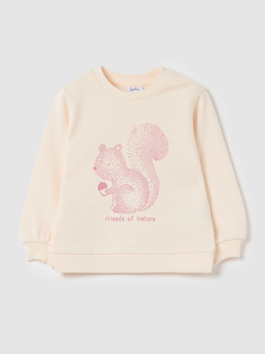 French terry sweatshirt with print_0