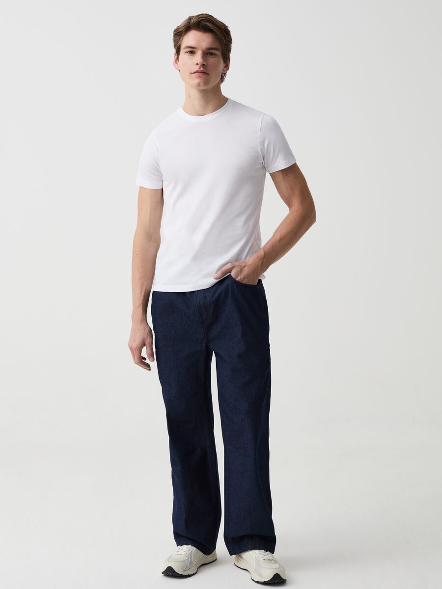 Parachute jeans with drawstring_0