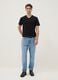 Regular fit blue pure cotton denim jeans_0