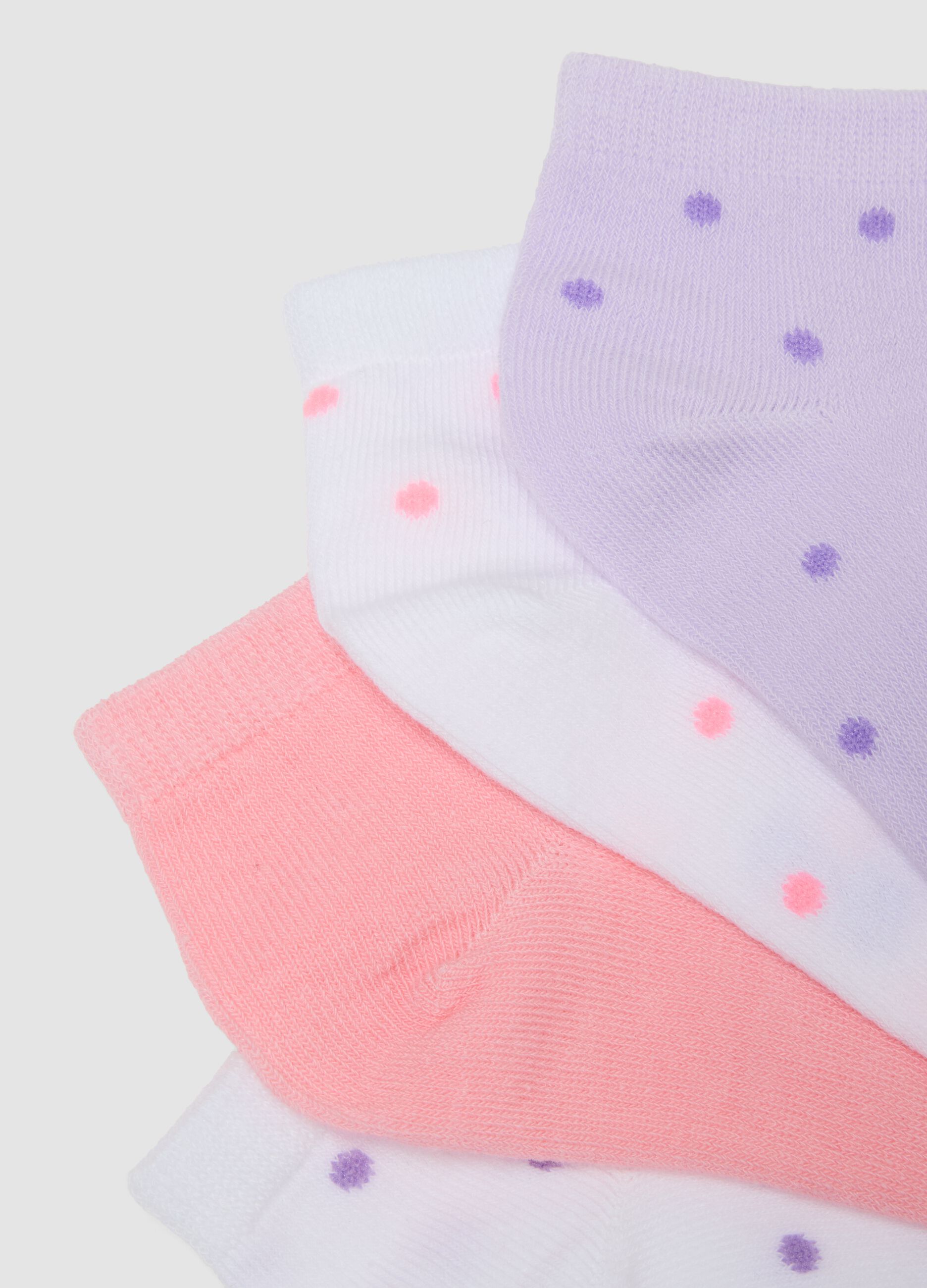 Girls&rsquo; Multicolour Organic Cotton-Blend Ankle Socks Multipack