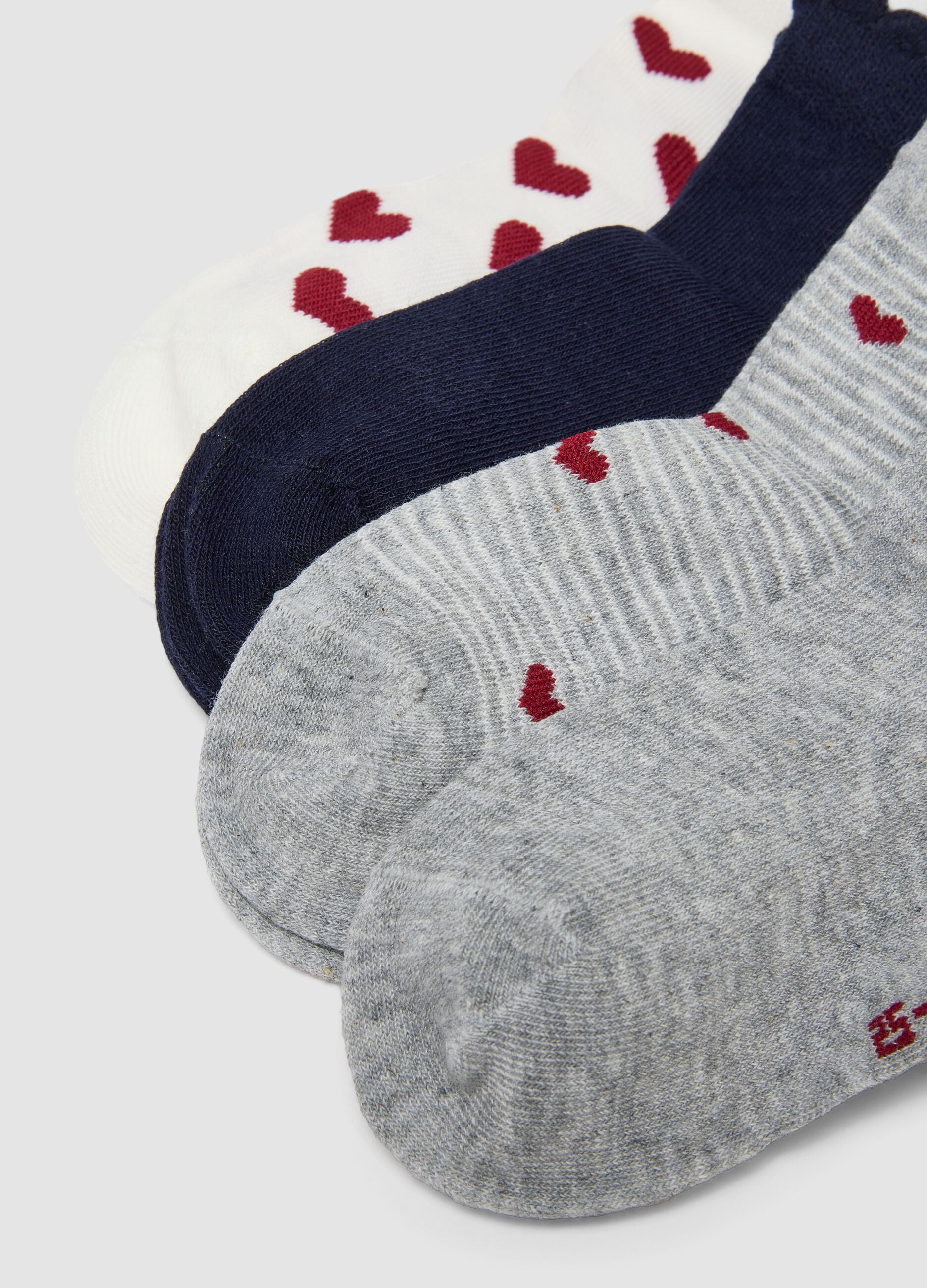 7-pack of multicolour short socks in stretch organic cotton