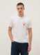 White pure cotton regular fit T-shirt with spritz prints_0
