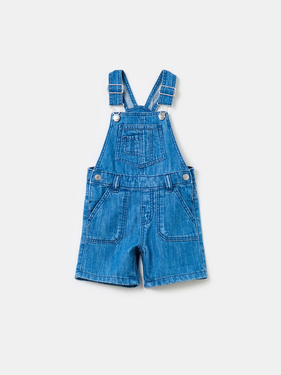 Denim dungarees with pockets_0