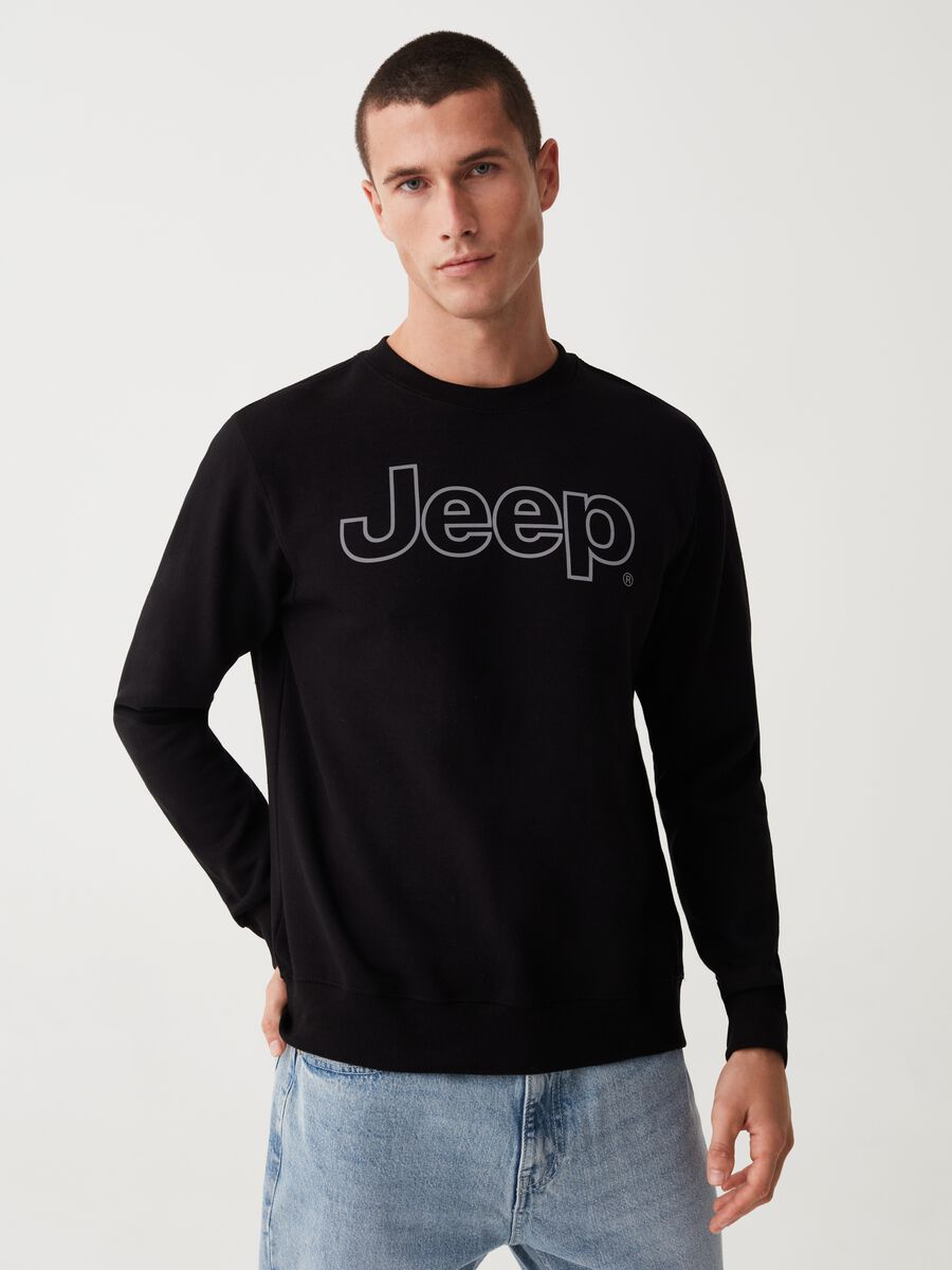 Sweatshirt with Jeep Spirit print and round neck_0