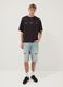 Black pure cotton T-shirt with front print_1