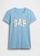 Blaue Kurzarm-T-Shirt aus Baumwolle_3