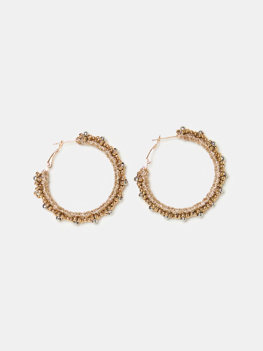 Hoop earrings with beads_1