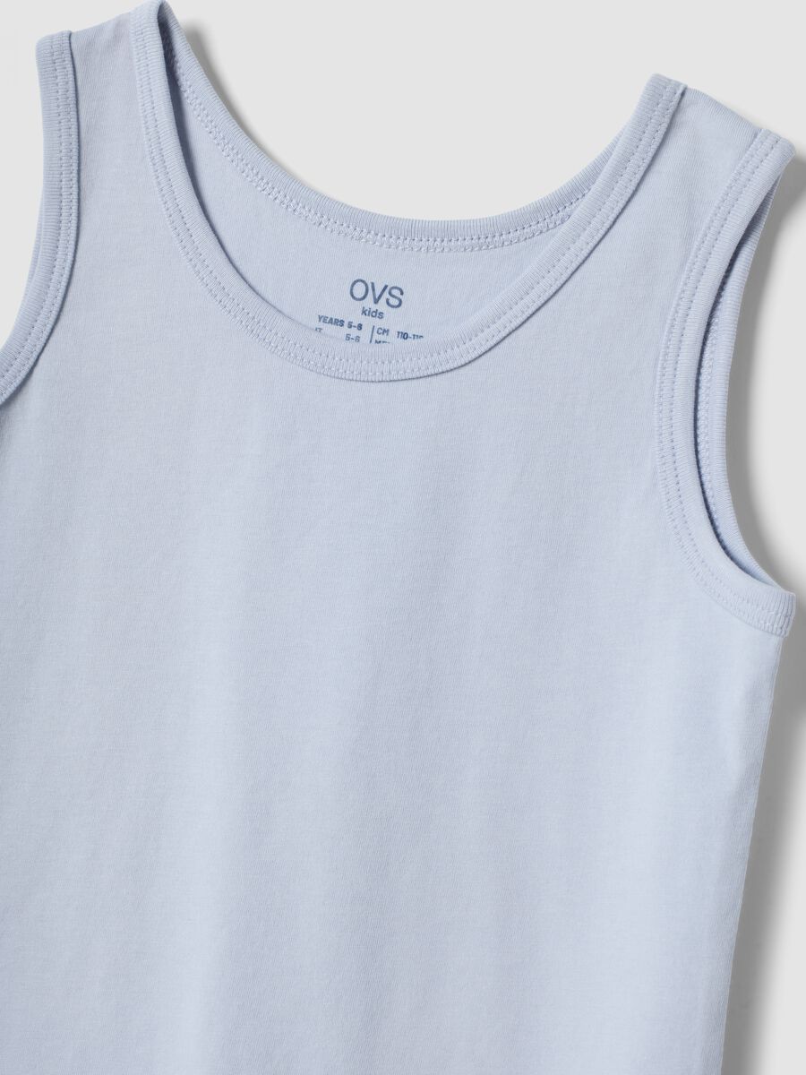 2-pack of blue and white organic cotton vests with print_2