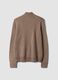 Brown half-zip regular-fit jumper in jersey knit_2