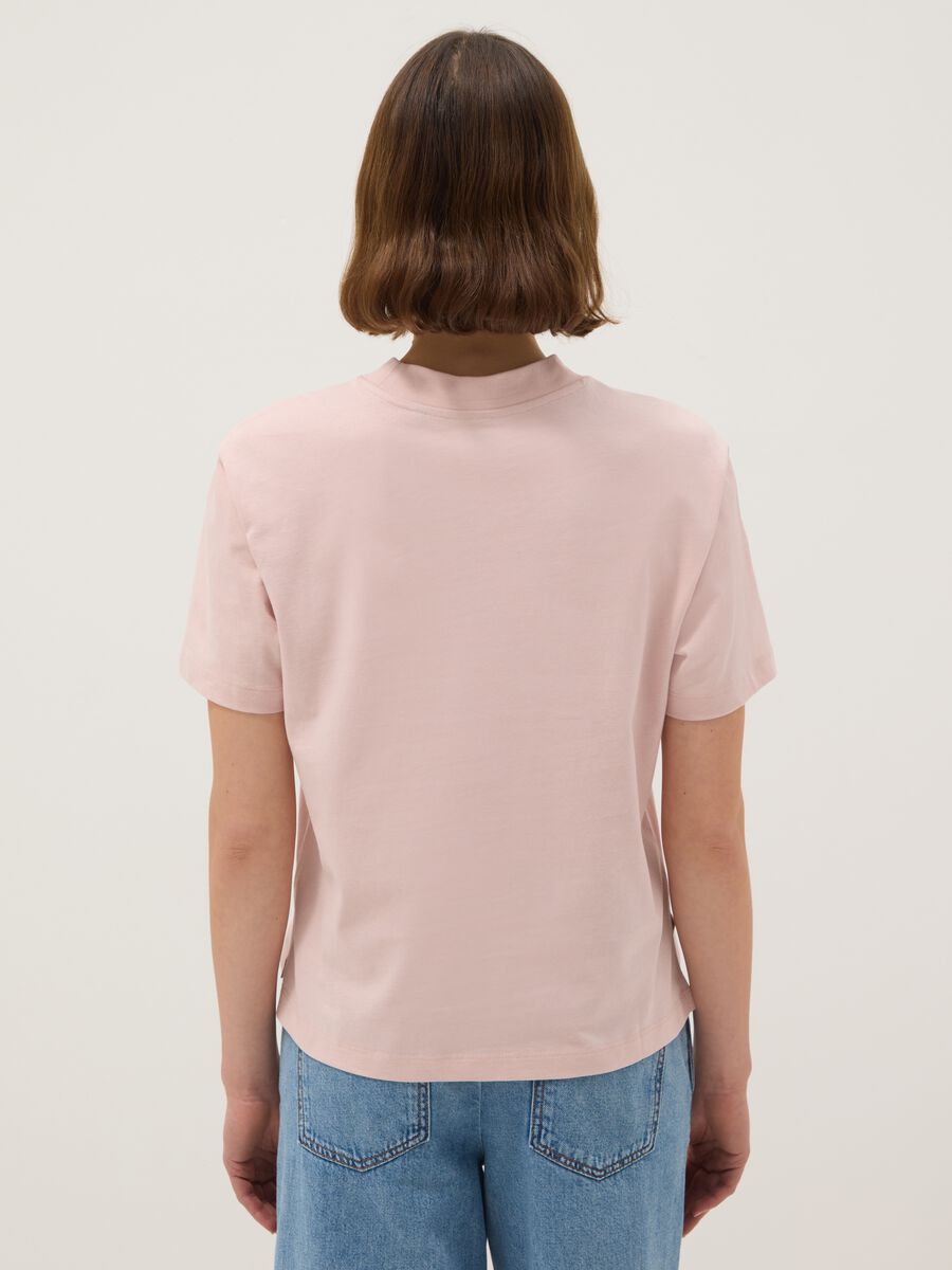 Pink pure cotton T-shirt regular fit_2