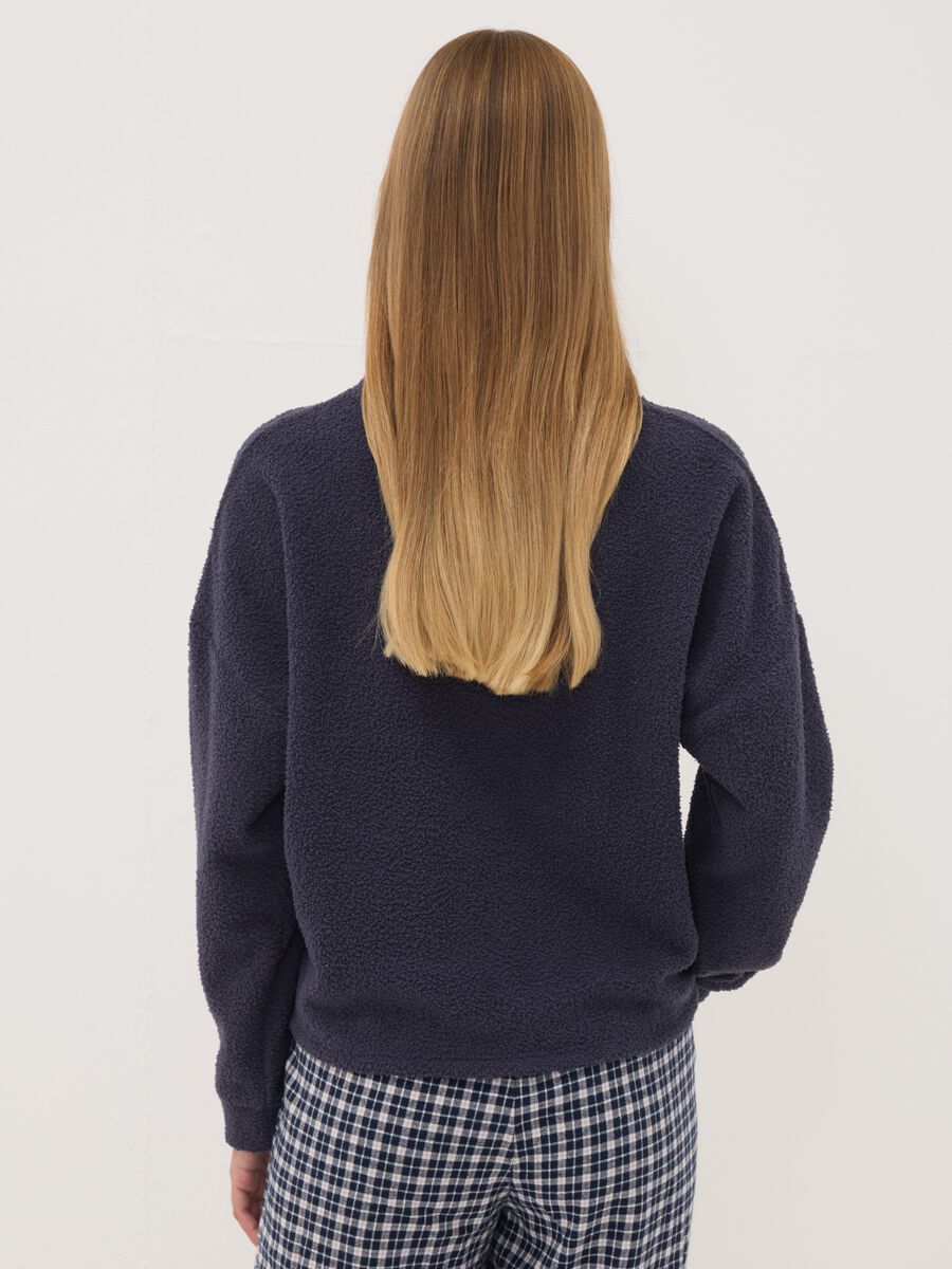 Blue stretch-fabric crew-neck pyjamas_2