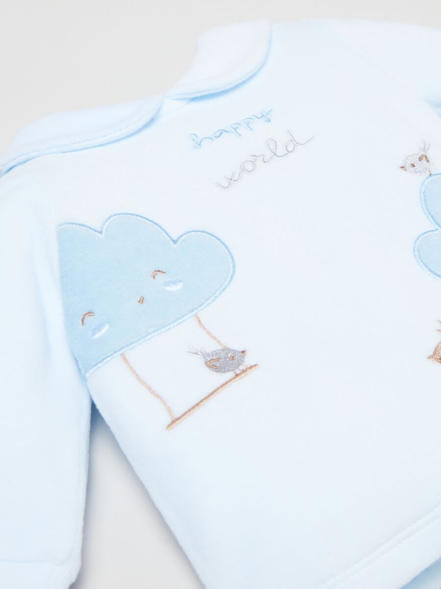 Embroidered T-shirt and baby leggings set_2