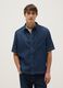 Blue denim pure cotton regular fit shirt with chest pocket_1