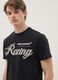 Schwarzes normales Fit T-Shirt aus reiner Baumwolle mit McLaren-Druck_3