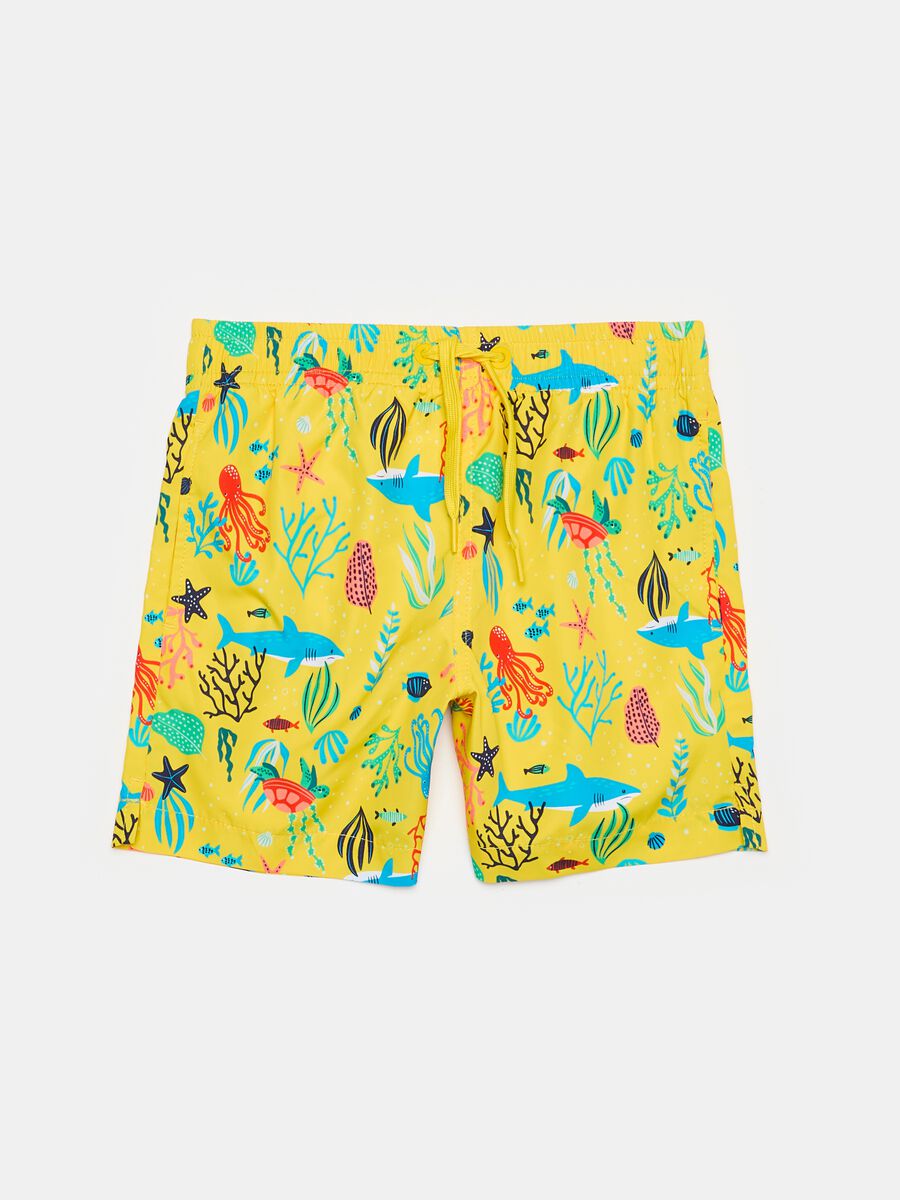 Swimming trunks with sea bed print_0