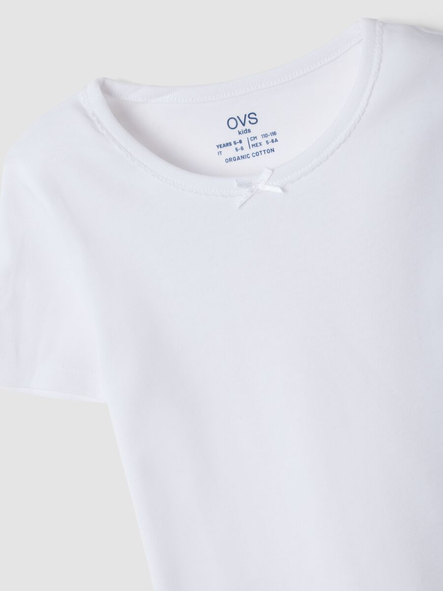 Bipack t-shirt rosa e bianco in puro cotone organico girocollo_2