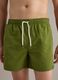 Short de bain vert avec taille &eacute;lastiqu&eacute;e et cordon de serrage_1