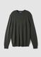 Green crew-neck jumper in viscose blend, regular fit_0