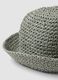 Green bucket hat in pure paper fabric_2