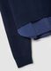 Felpa blu in misto viscosa con scollo a V_1