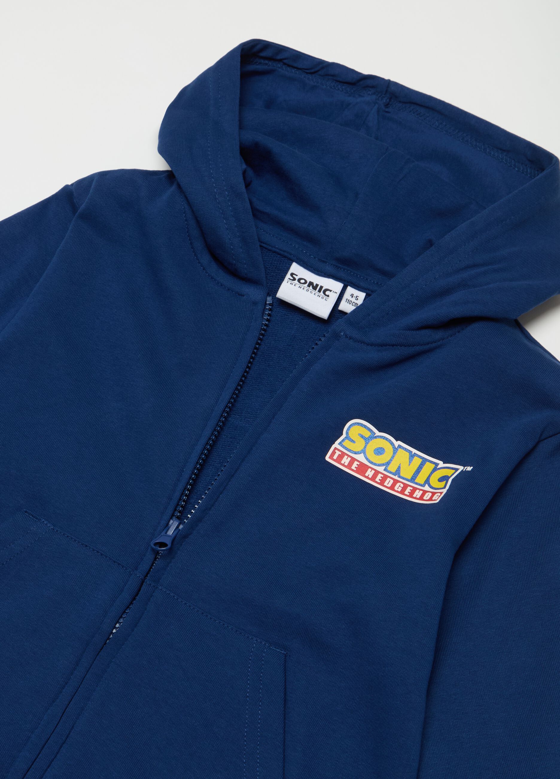 Full-zip sweatshirt with hood and Sonic™ print