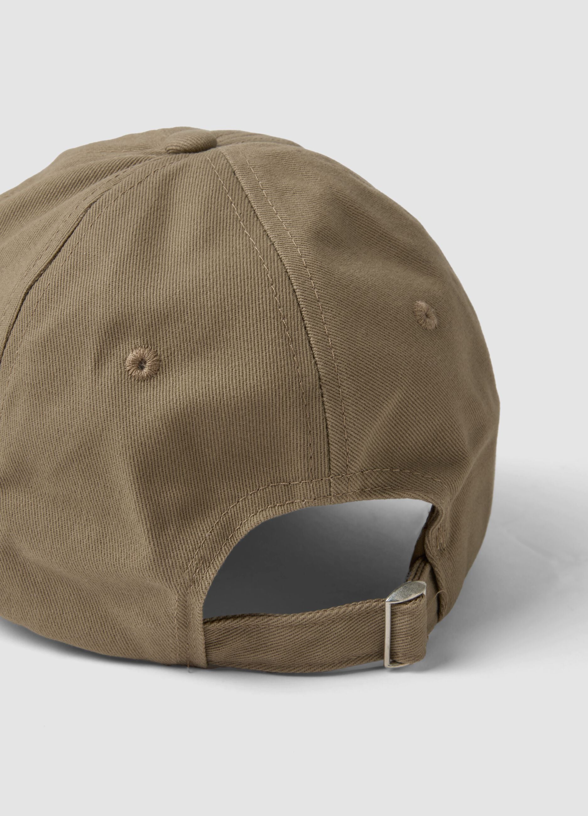 Beige Baseballcap aus reiner Baumwolle