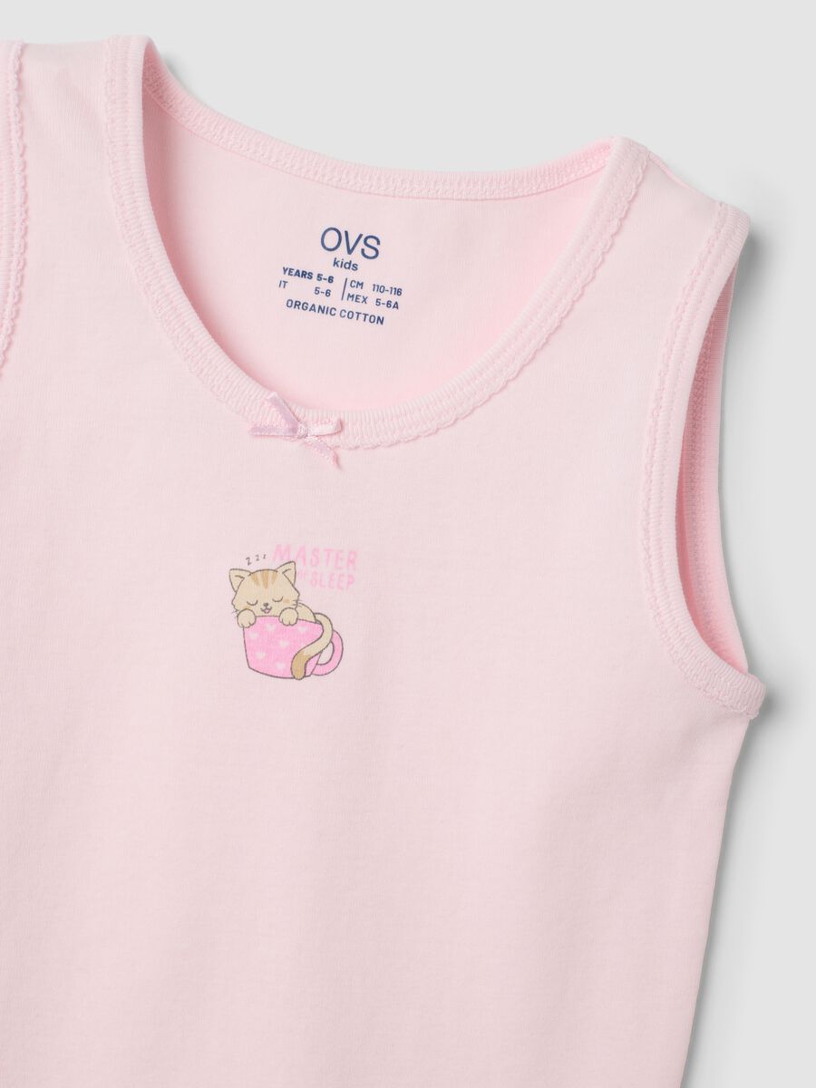 2-pack girls&rsquo; pink and white organic cotton vests_2