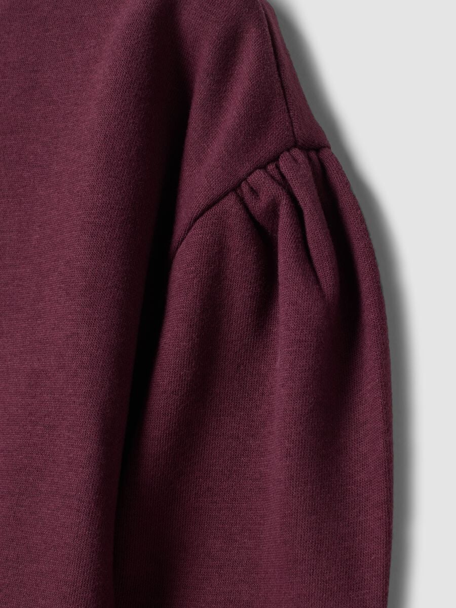 Lila Sweatshirt aus Baumwollmix mit Rundhalsausschnitt und Schleife_3