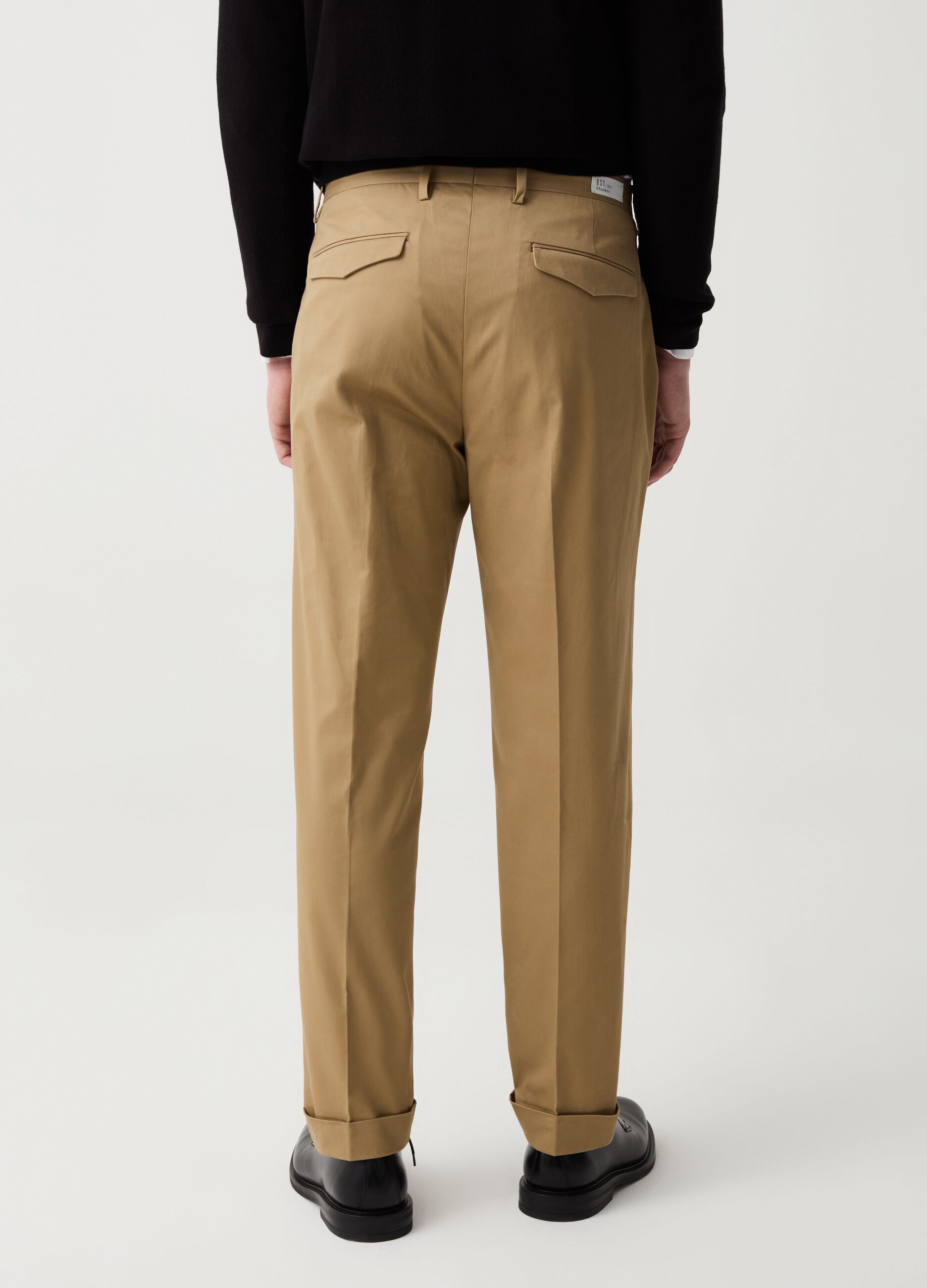B.ST 1957 comfort-fit chino trousers with darts