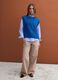 Blue wool-blend crew-neck vest with oversized fit_1