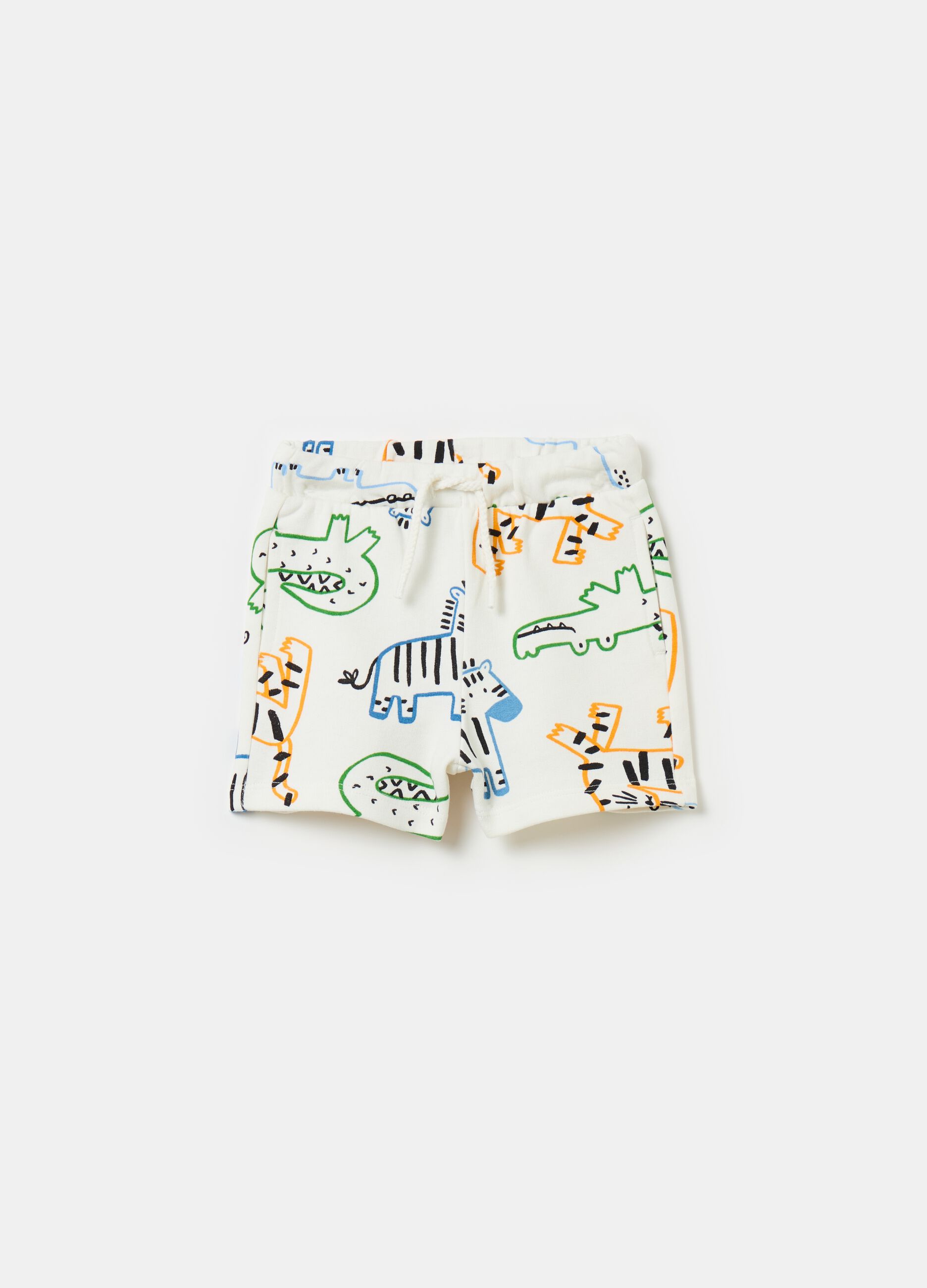 Shorts in French Terry con stampa