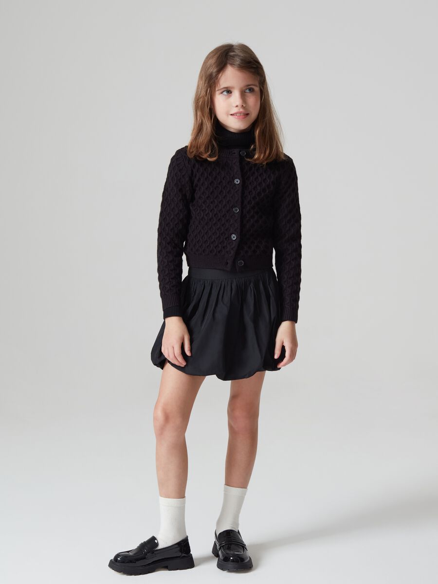 Jacquard-knit Sweater - Black/Lilo & Stitch - Kids